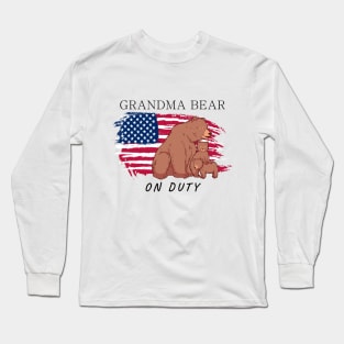 Grandma Bear On Duty Long Sleeve T-Shirt